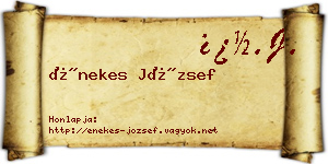 Énekes József névjegykártya